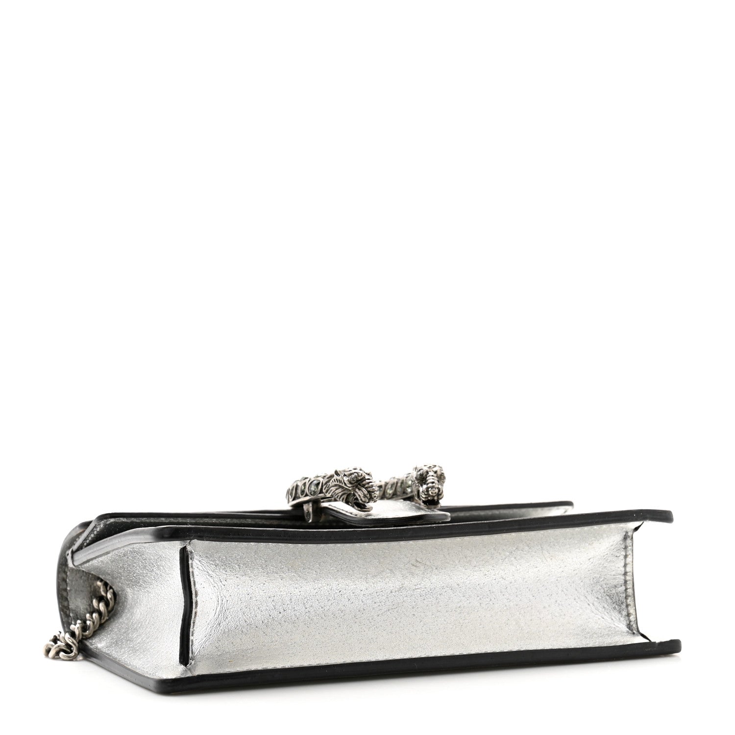 Gucci Metallic Calfskin Super Mini Dionysus Shoulder Bag Silver 4 of 10