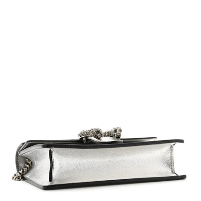 Gucci Metallic Calfskin Super Mini Dionysus Shoulder Bag Silver 4 of 10