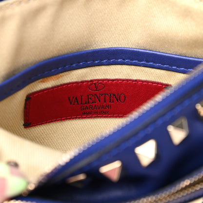 Valentino Garavani Vitello Rockstud Triple Zip Crossbody Bag Blue Delft 6 of 8