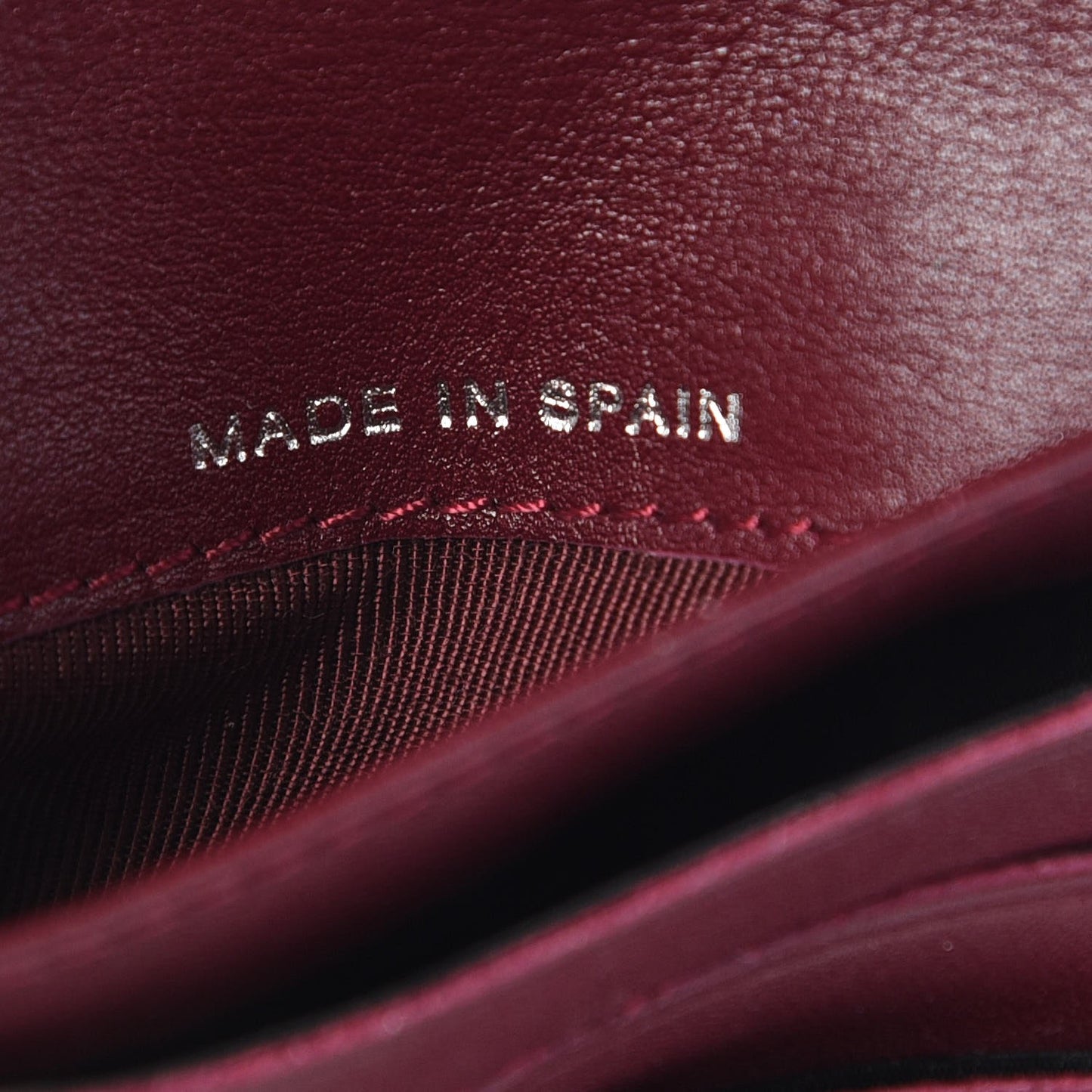 Patent Quilted Compact French Flap Wallet Dark Red