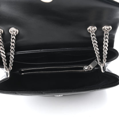Saint Laurent Calfskin Y Quilted Monogram Small Loulou Chain Satchel Black 5 of 10