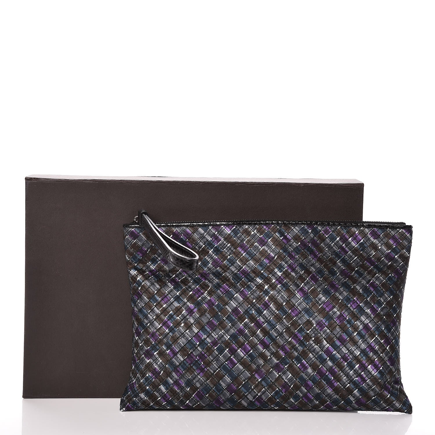 Bottega Veneta Satin Intrecciato Ayers Clutch Multicolor 10 of 10