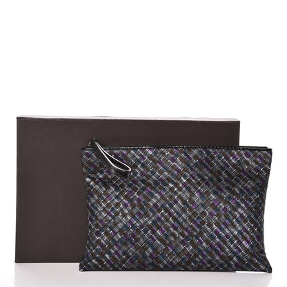 Bottega Veneta Satin Intrecciato Ayers Clutch Multicolor 10 of 10