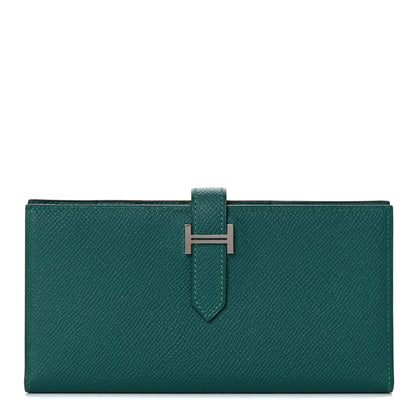 Hermes Epsom Bearn Gusset Wallet Malachite 1 of 13