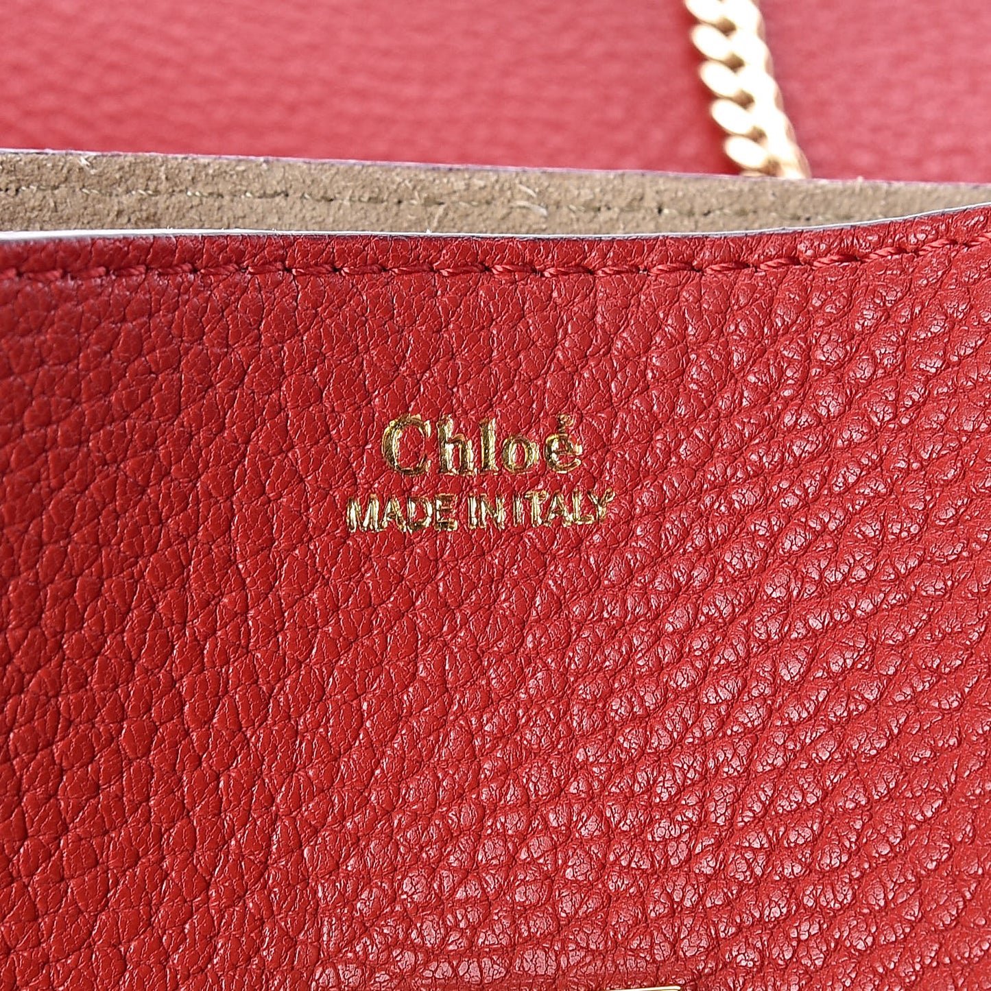 Grained Lambskin Mini Drew Shoulder Bag Plaid Red
