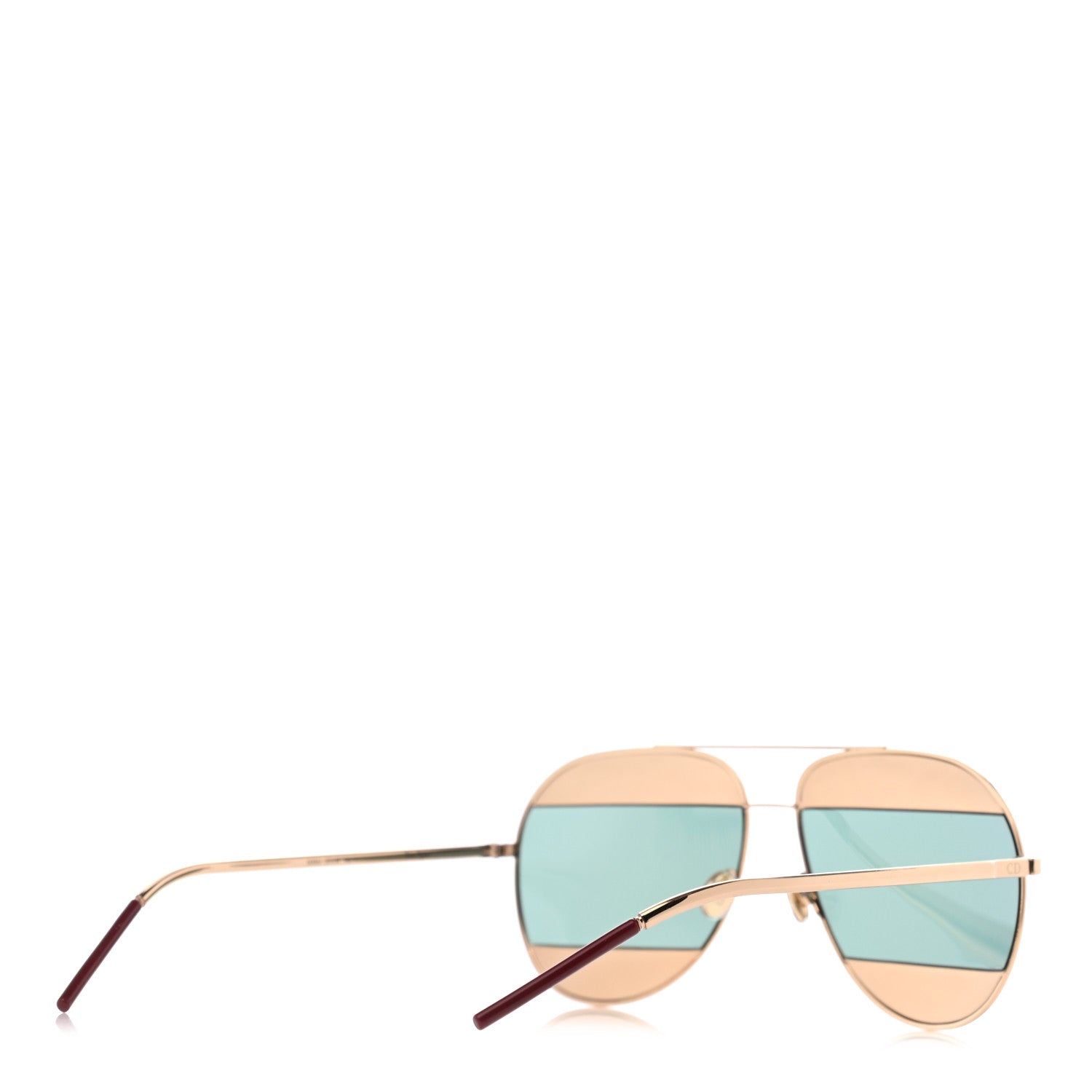 Christian Dior Split 1 Aviator Sunglasses Gold 4 of 6