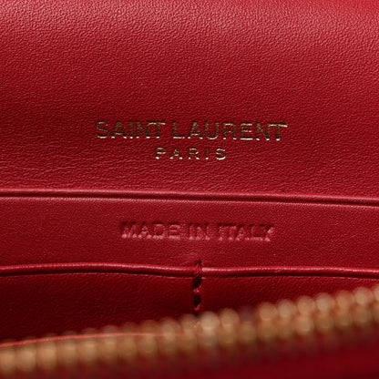 Saint Laurent Smooth Calfskin Classic Monogram Kate Tassel Chain Wallet New Lipstick 6 of 13