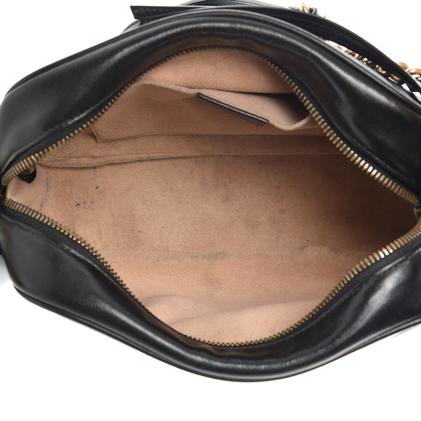 Calfskin Matelasse Small GG Marmont Chain Shoulder Bag Black
