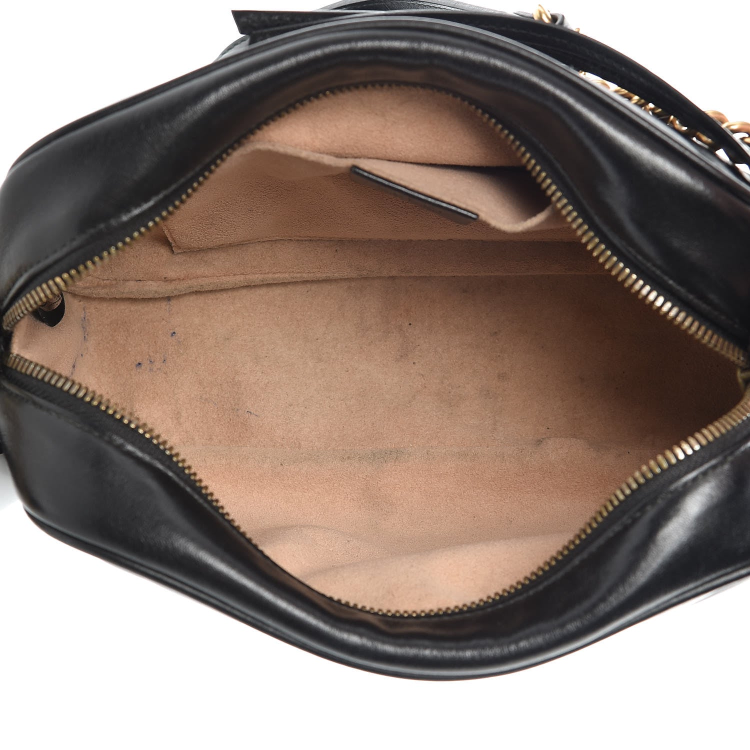 Gucci Calfskin Matelasse Small GG Marmont Chain Shoulder Bag Black 5 of 18