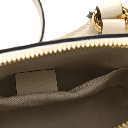 Gucci Boarded Plutone Calfskin Mini Horsebit 1955 Top Handle Bag Mystic White 7 of 11