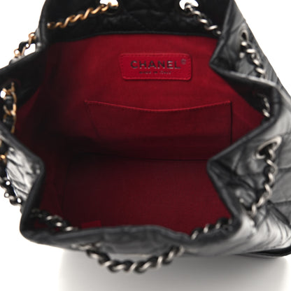 Chanel Aged Calfskin Quilted Small Gabrielle Backpack Black 5 of 9