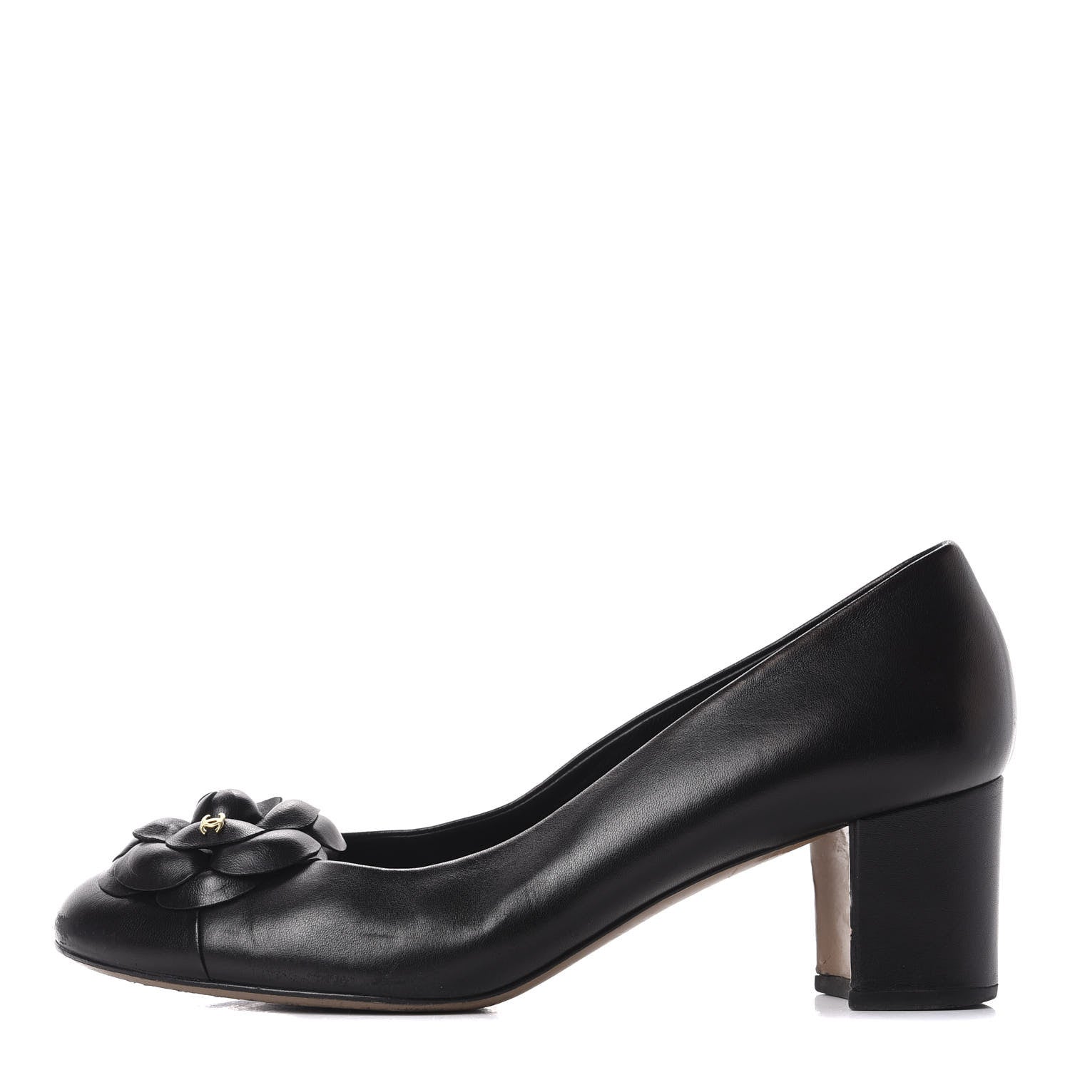 Chanel Lambskin Camellia Pumps 41 Black 1 of 13