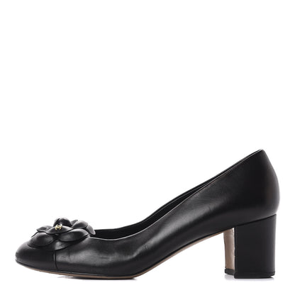 Chanel Lambskin Camellia Pumps 41 Black 1 of 13