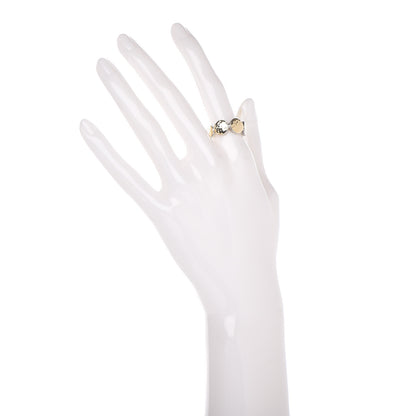 John Hardy Sterling Silver 18K Yellow Gold Hammered Circle Ring 54 7 2 of 5
