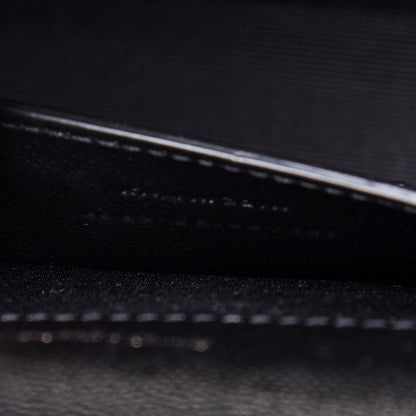 Saint Laurent Grain De Poudre Textured Mixed Matelasse Triquilt Medium Monogram Satchel Black 9 of 12