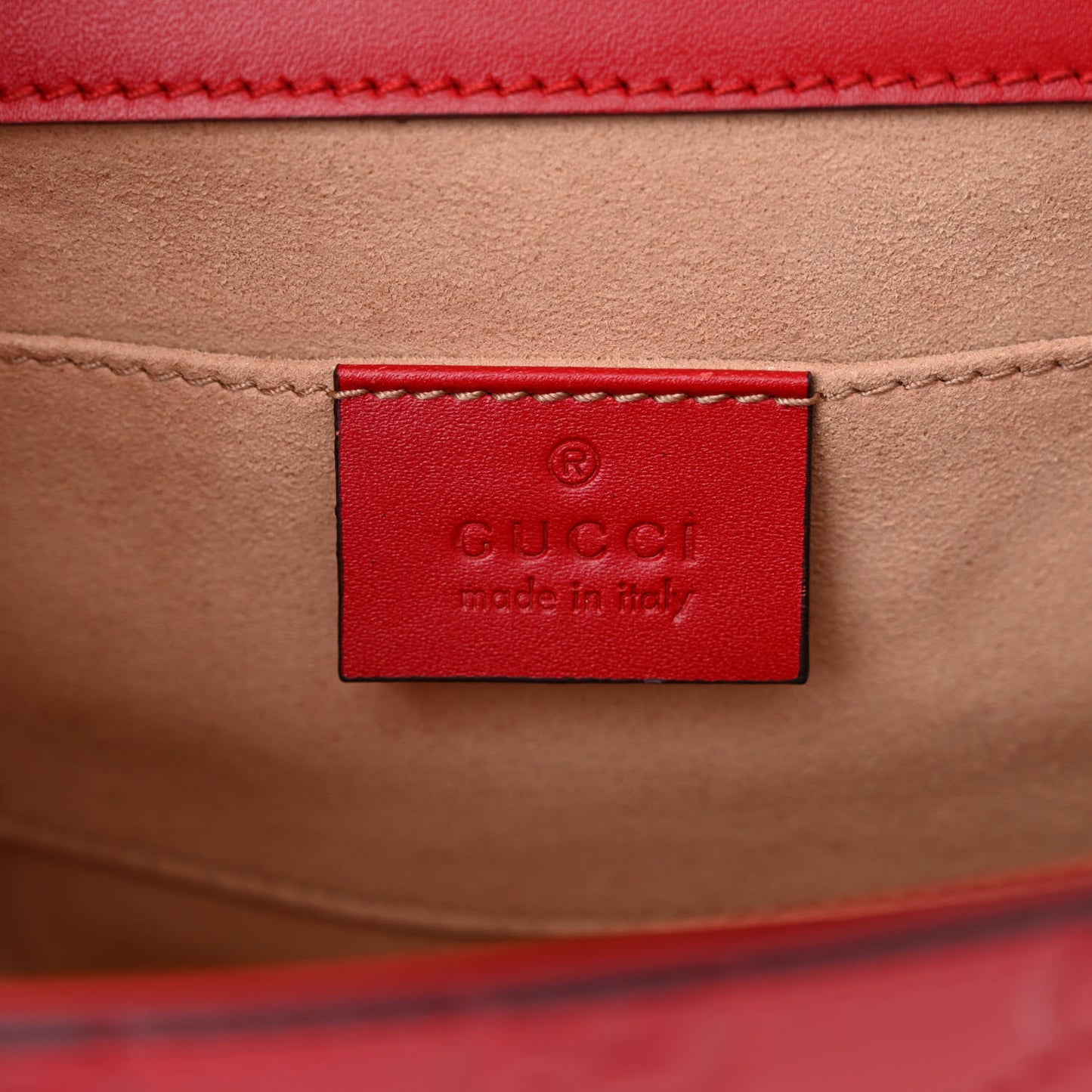 Guccissima Small Padlock Shoulder Bag Hibiscus Red