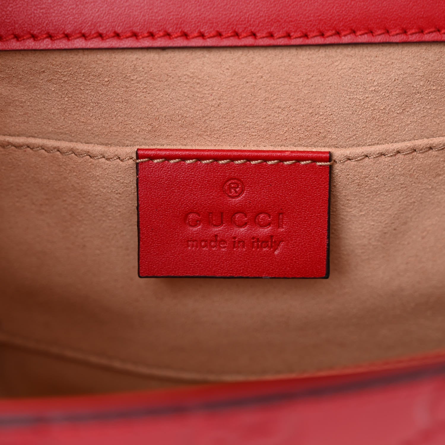 Gucci Guccissima Small Padlock Shoulder Bag Hibiscus Red 6 of 13