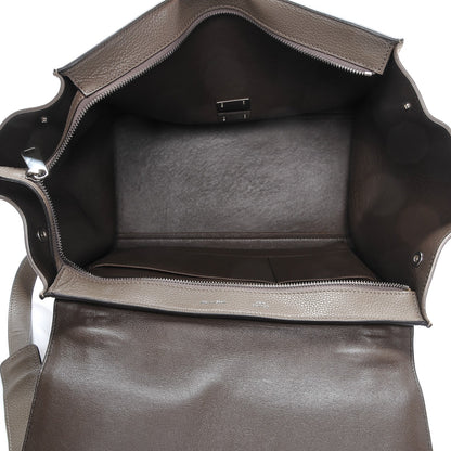 Celine Drummed Calfskin Suede Medium Trapeze Souris 5 of 6