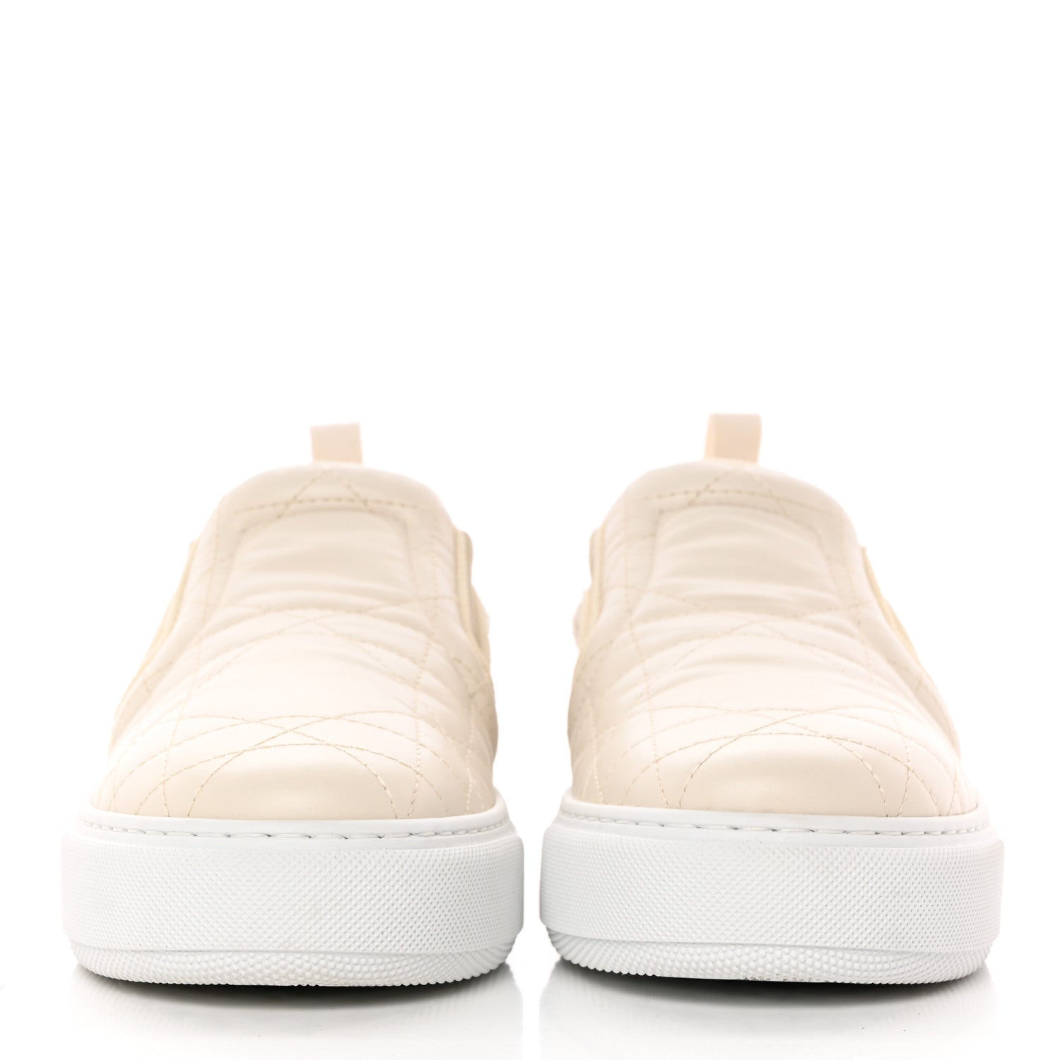 Christian Dior Cannage Quilted Womens Solar Slip On Sneakers 38 Off White 2 of 15