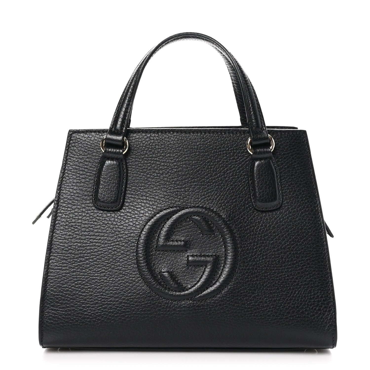 Gucci Pebbled Calfskin Medium Soho Top Handle Satchel Black 1 of 10