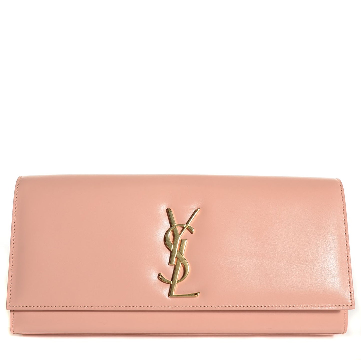 Smooth Calfskin Classic Monogram Clutch Blush