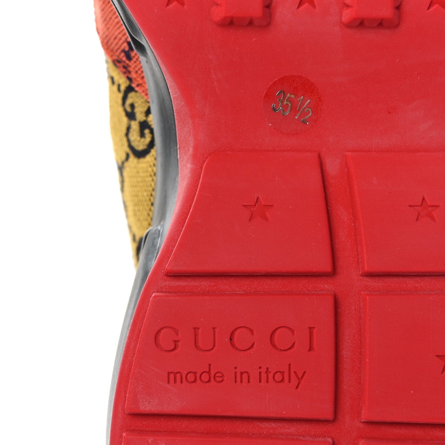 Gucci Monogram Multicolor GG Supreme Monogram Womens Rhyton Sneakers 35.5 Multicolor 6 of 7