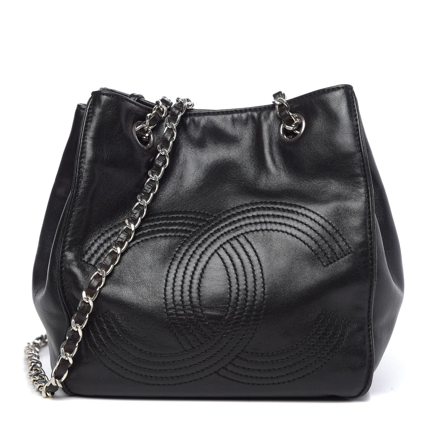Lambskin CC Shoulder Bag Black