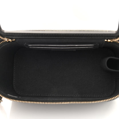 Chanel Lambskin Quilted Small Top Handle Vanity Case With Chain Black 6 of 12