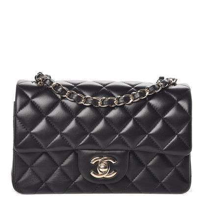 Chanel Lambskin Quilted Mini Rectangular Flap Black 1 of 10