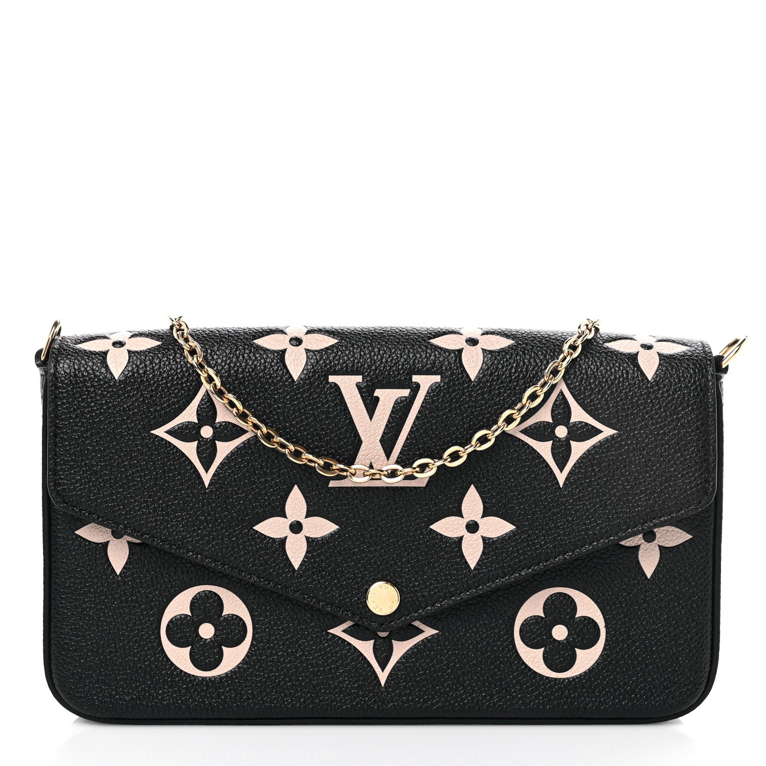 Louis Vuitton Empreinte Monogram Giant Felicie Pochette Black Beige 2 of 11