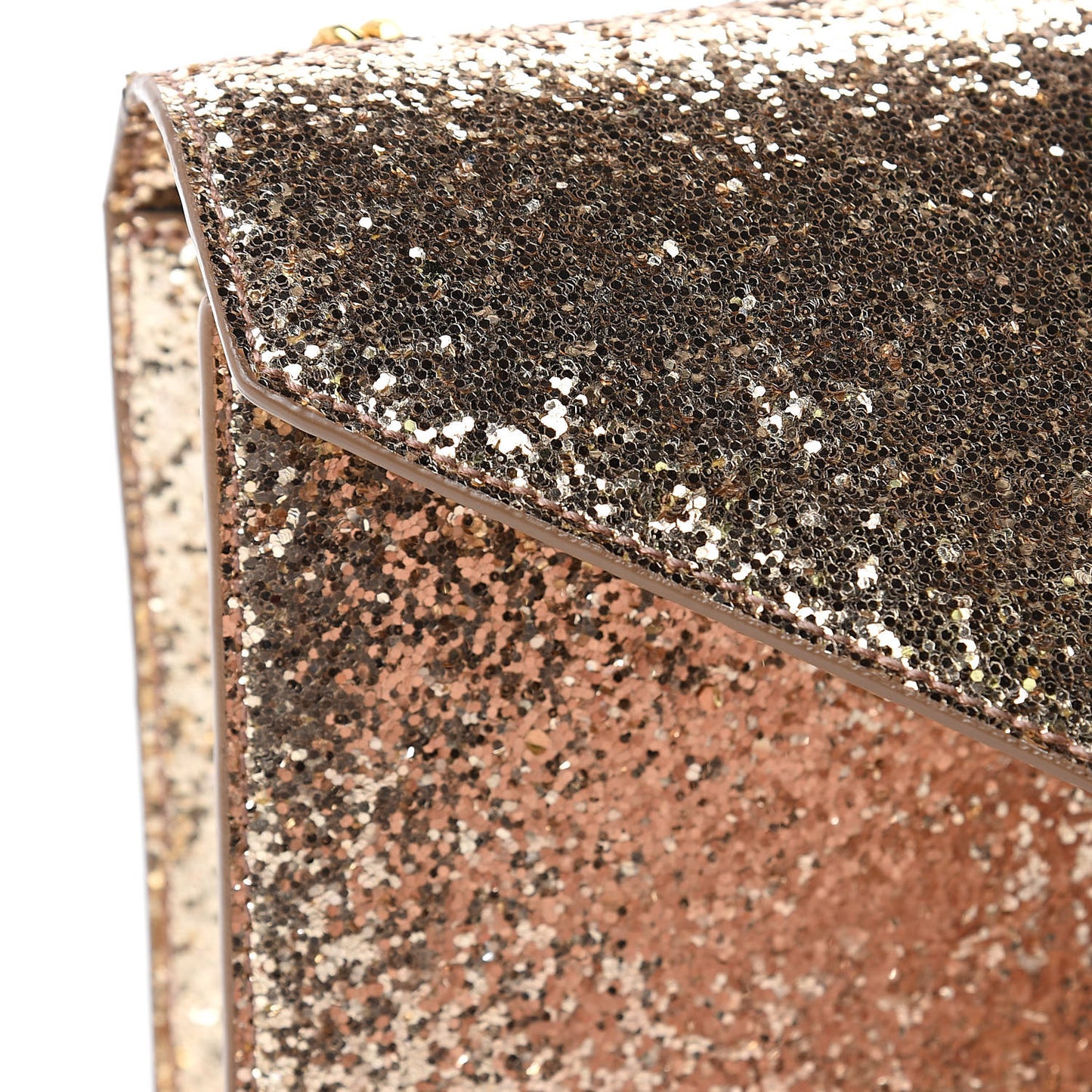 Glitter Monogram Galactica Satchel Gold