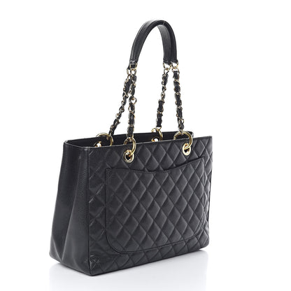 Chanel Caviar Quilted Grand Shopping Tote GST Black 3 of 10
