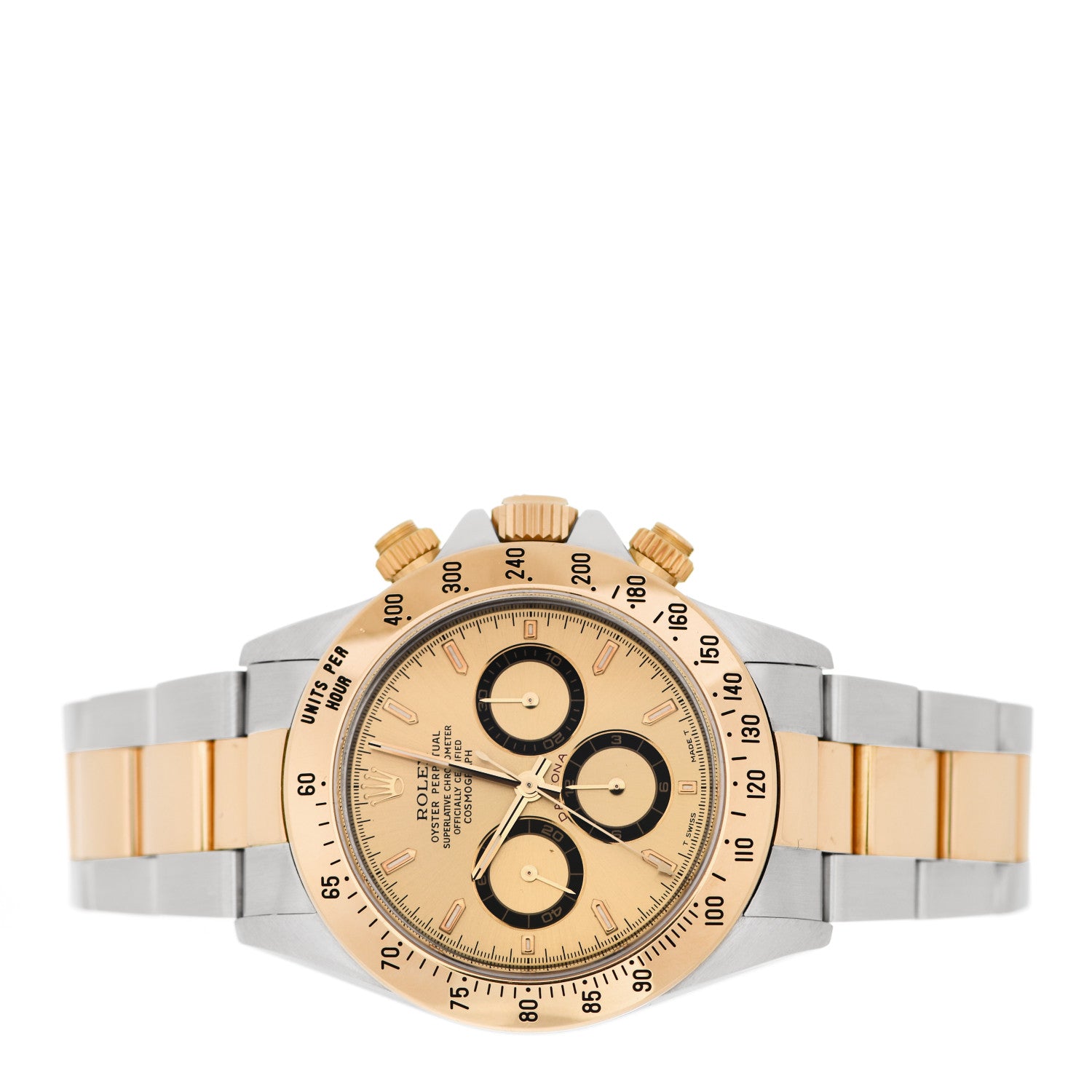 Rolex Stainless Steel 18K Yellow Gold 40mm Oyster Perpetual Cosmograph Daytona Watch Champagne 16523 2 of 4