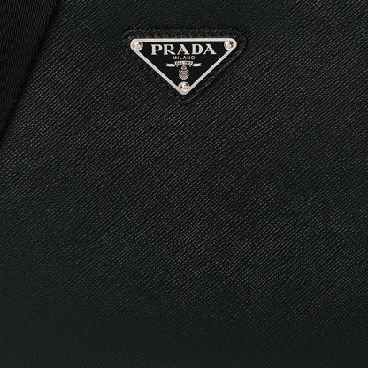 Prada Saffiano Travel Medium Brique Crossbody Bag Black 7 of 10