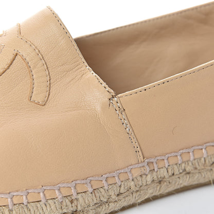 Chanel Lambskin CC Espadrilles 39 Beige Black 14 of 14