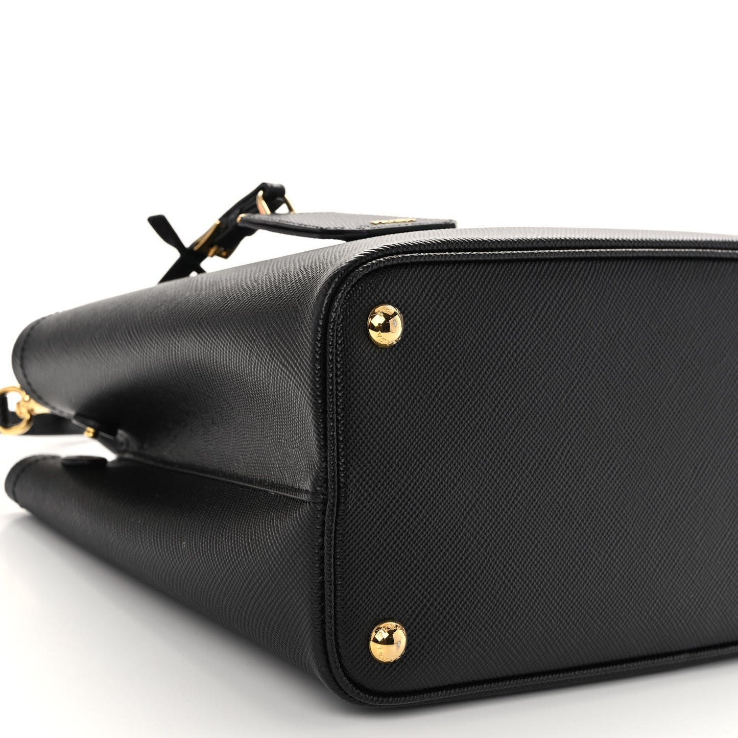 Saffiano Cuir Medium Double Handle Bag Black