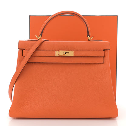 Hermes Togo Kelly Retourne 32 Orange 12 of 12