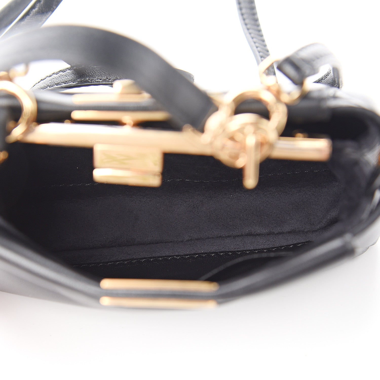 Fendi Nappa Micro Peekaboo Iconic Satchel Black 6 of 9