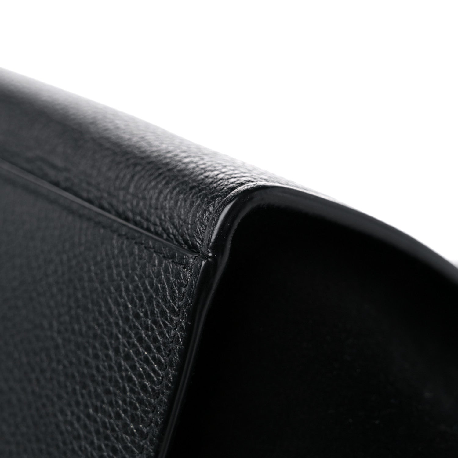 Celine Drummed Calfskin Suede Small Trapeze Black 9 of 15