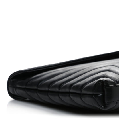 Saint Laurent Calfskin Y Quilted Monogram Loulou Document Holder Black 18 of 25