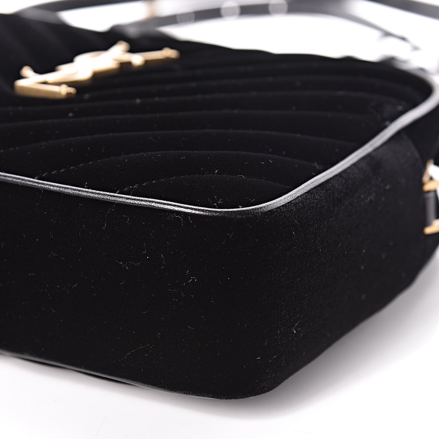 Saint Laurent Velvet Matelasse Monogram Lou Camera Bag Black 9 of 9