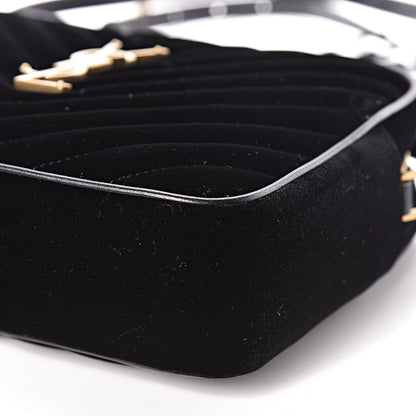 Saint Laurent Velvet Matelasse Monogram Lou Camera Bag Black 9 of 9