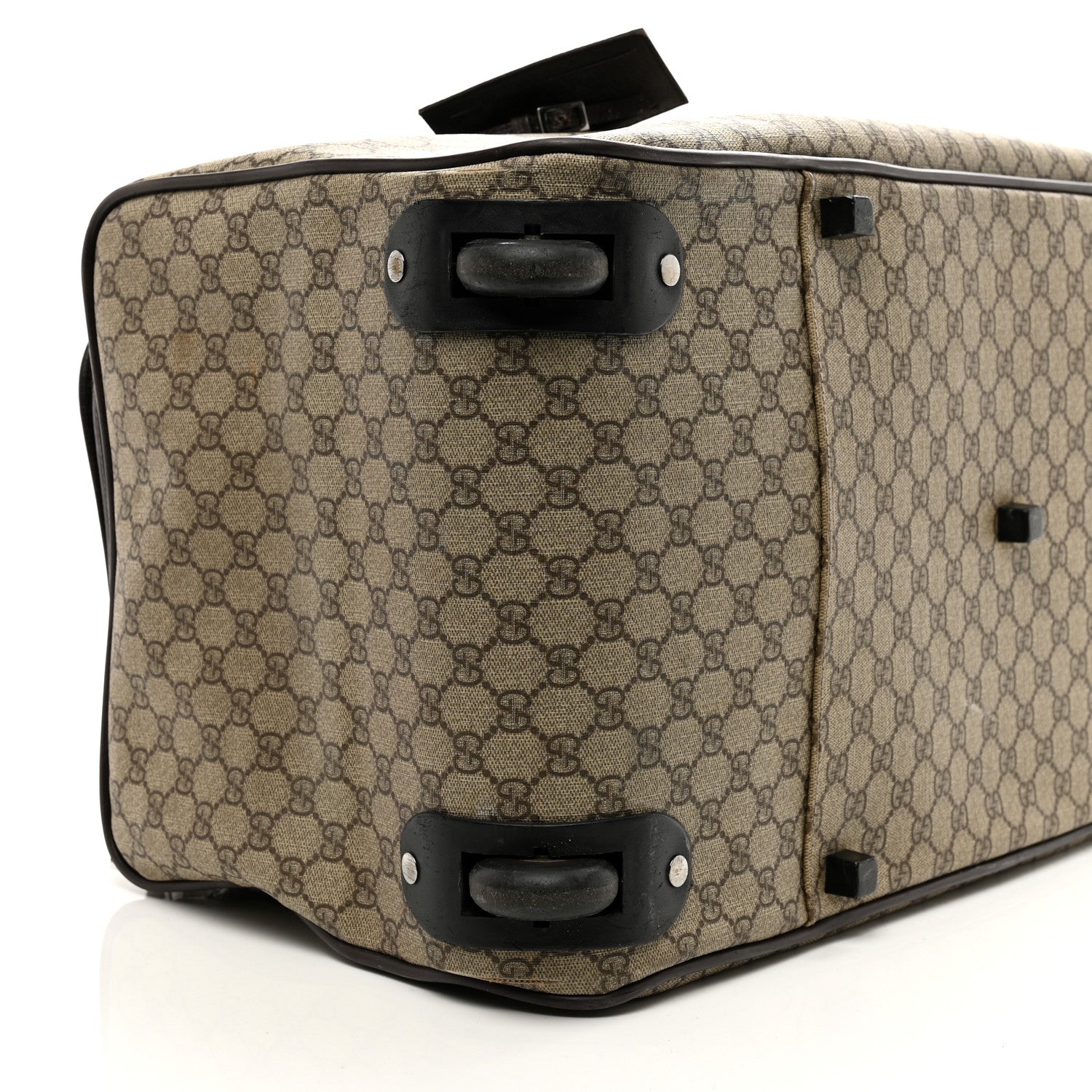 Gucci GG Supreme Monogram Two Wheel Suitcase Brown 7 of 12