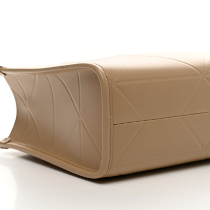 Prada Soft Calfskin Triangolo Symbole Embossed Mini Tote Sabbia 8 of 9