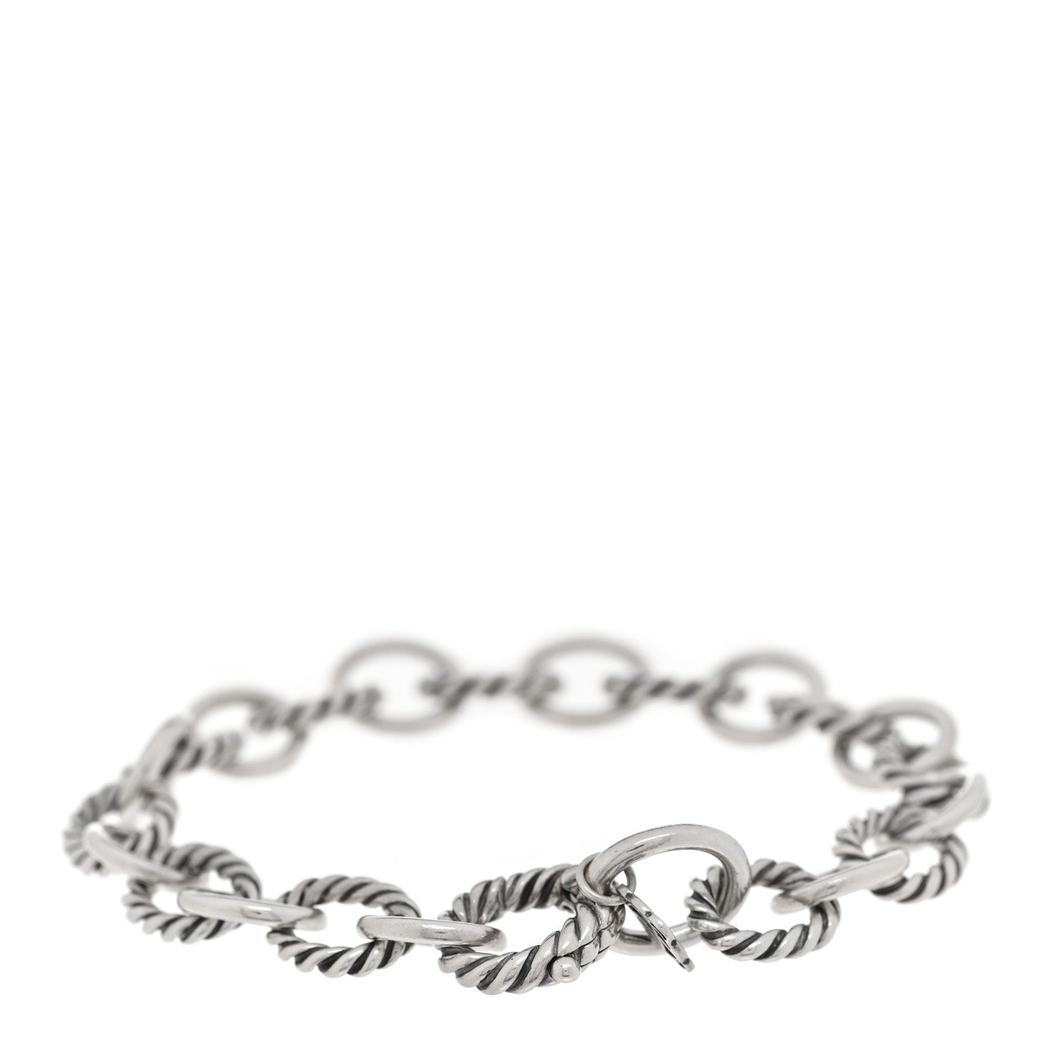 David Yurman Sterling Silver 10mm Medium Oval Link Bracelet 2 of 3