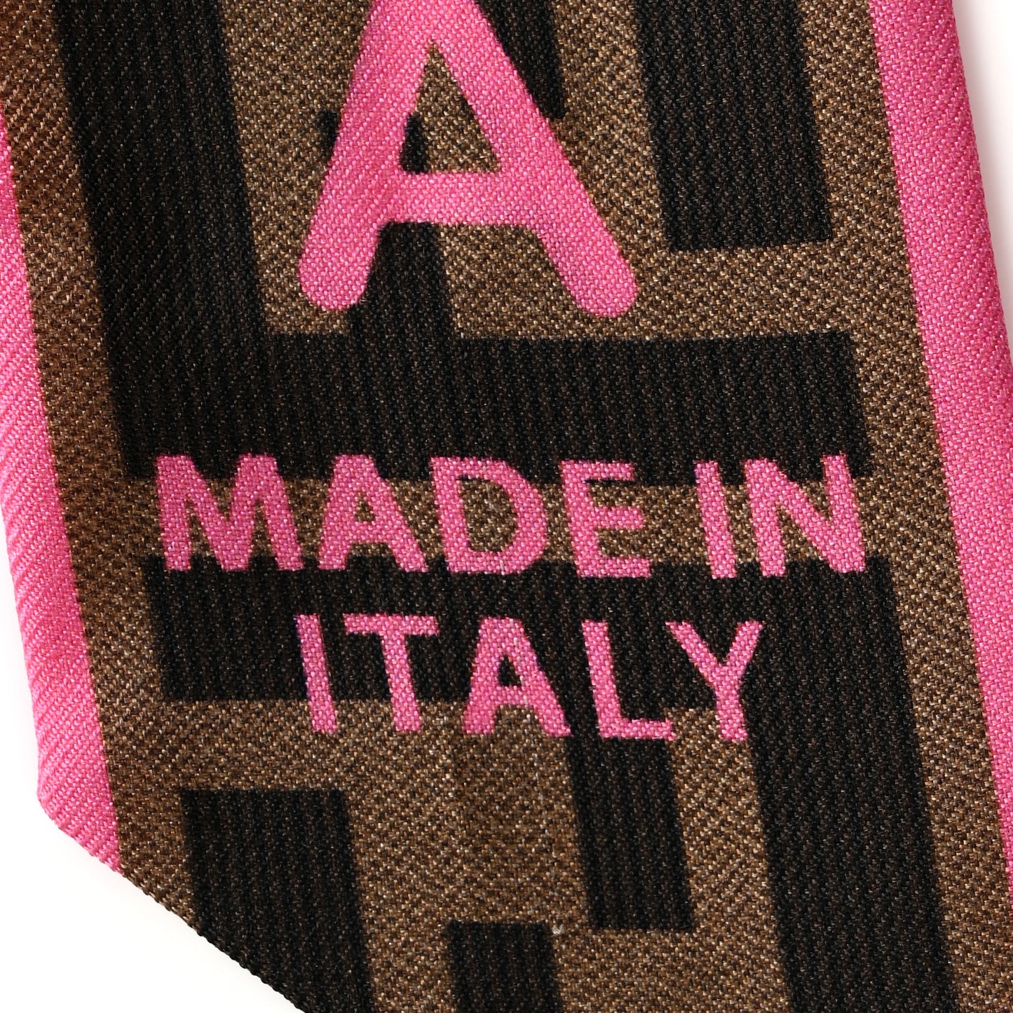 Silk FF 1974 Roma Logo Wrappy Scarf Rosa Fluo