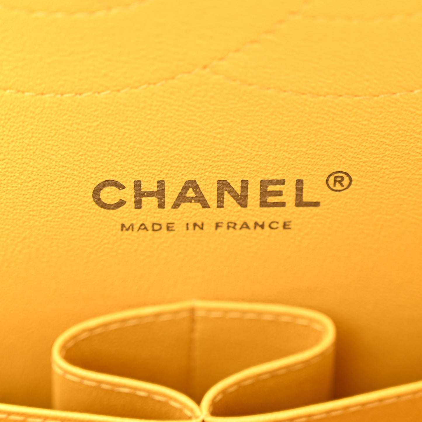 Caviar Quilted Jumbo Double Flap Yellow