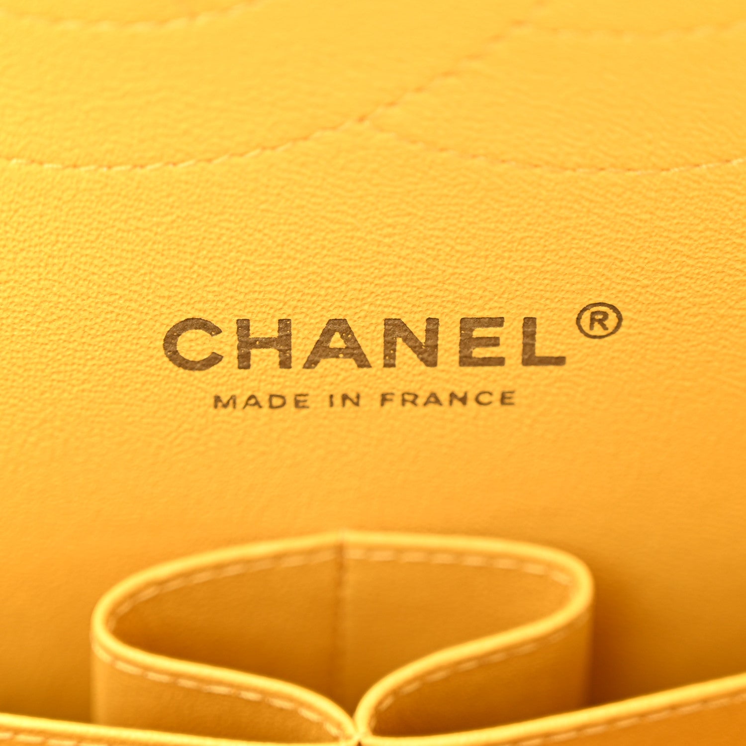 Chanel Caviar Quilted Jumbo Double Flap Yellow 6 of 11
