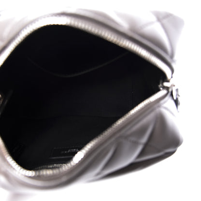 Saint Laurent Calfskin Y Quilted Monogram Small Loulou Bowling Bag Earth 4 of 8