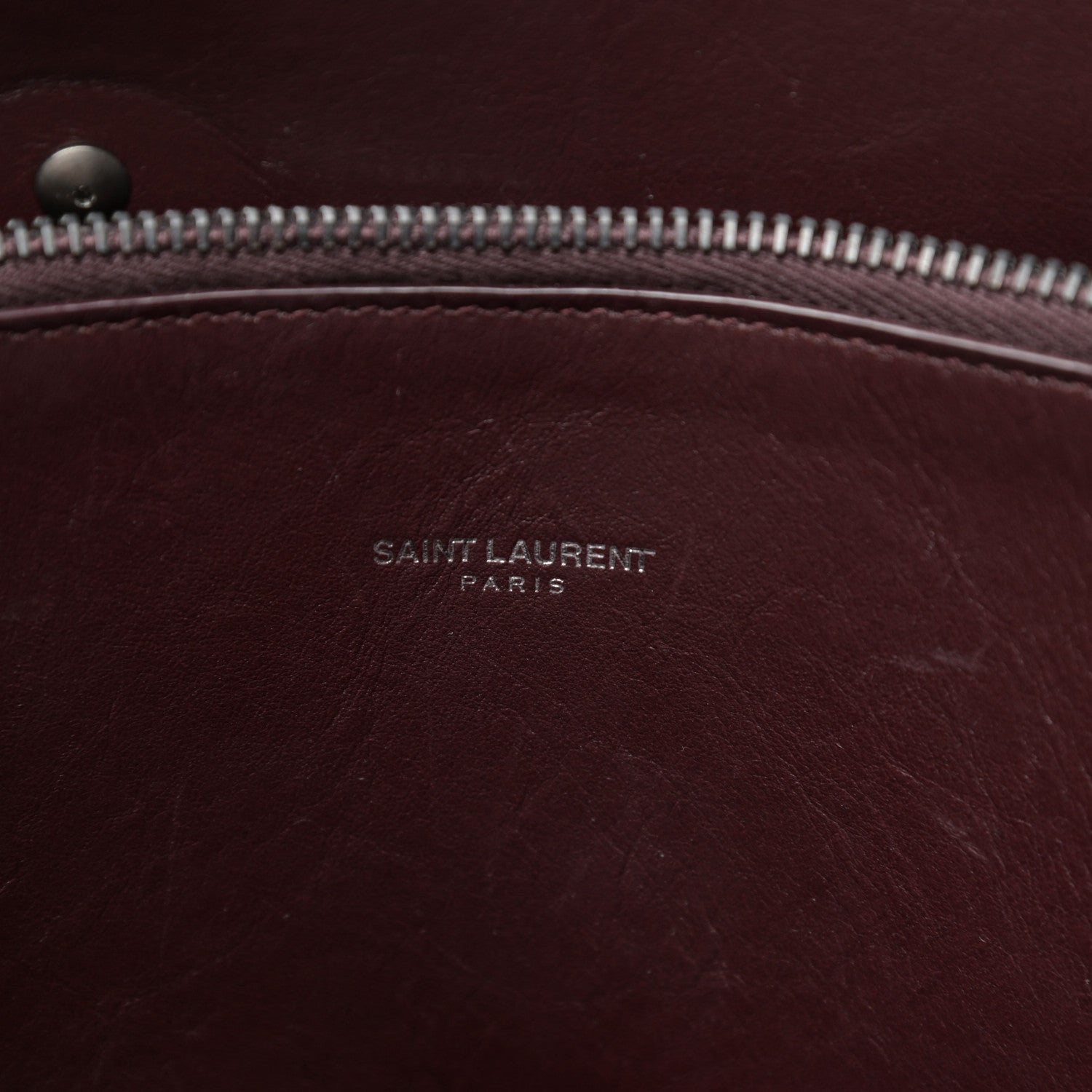 Saint Laurent Grained Calfskin Small Classic Sac De Jour Amaranto 7 of 10